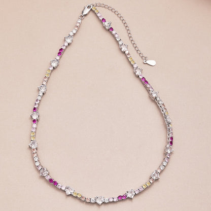 [Sparkling Aurora]Delicate Colorful Rainbow Tennis Chain