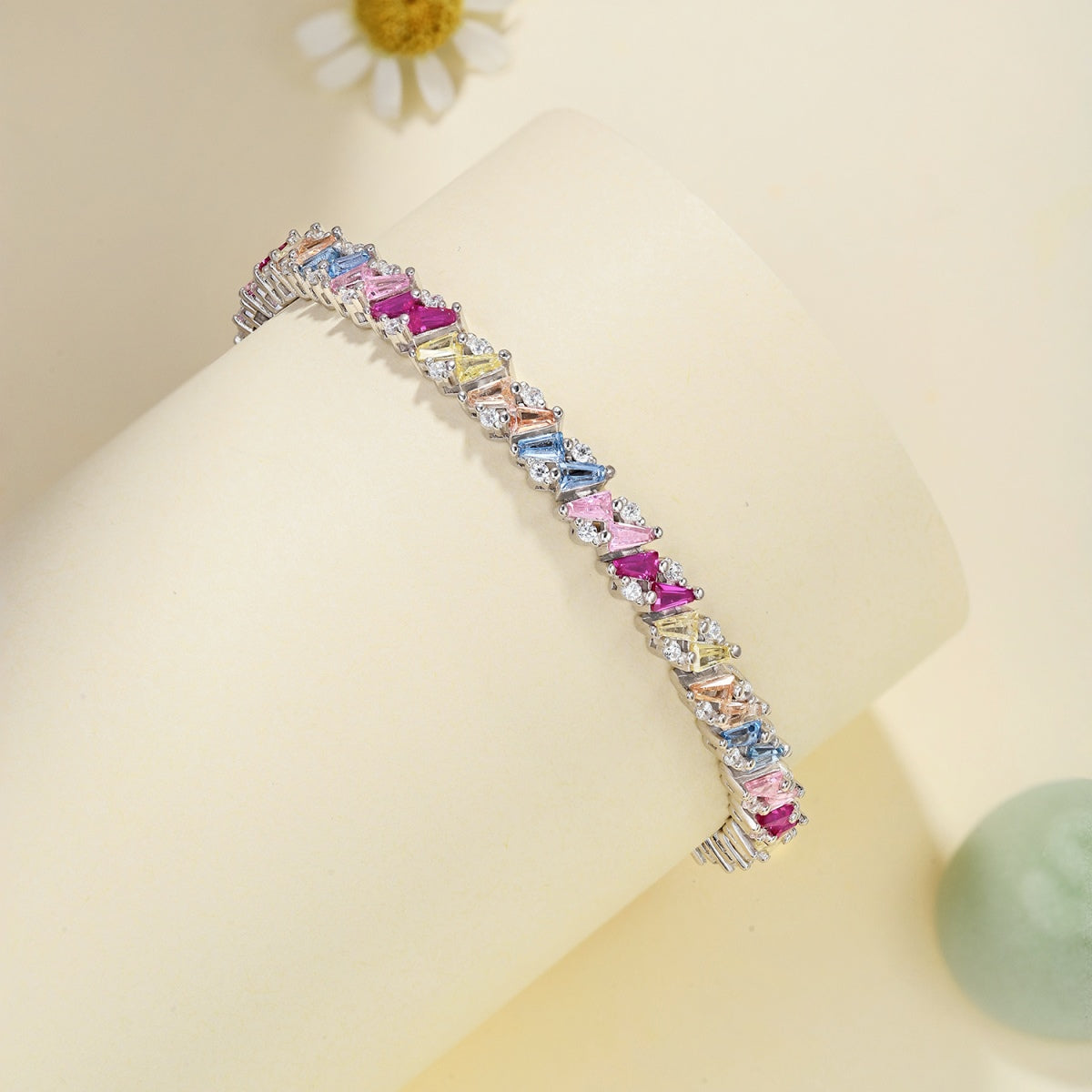 [Sparkling Aurora]Ornate Sparkling Multi Cut Party Bracelet