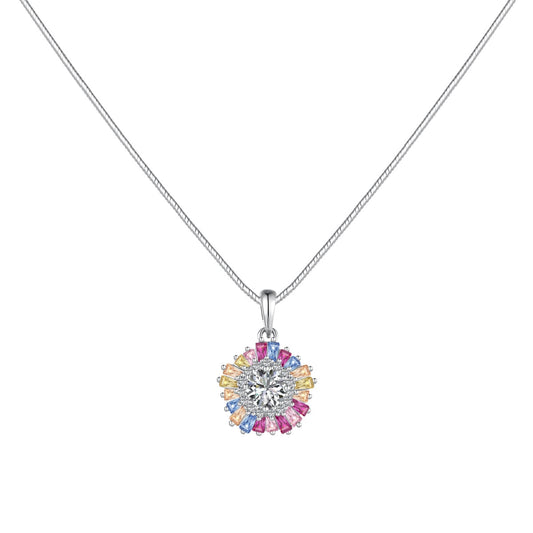 [Sparkling Aurora]Charming Flower Colorful Necklace