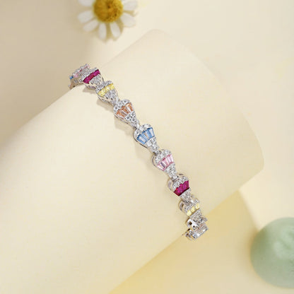 [Sparkling Aurora]Radiant Water Drop Shape Daily Bracelet