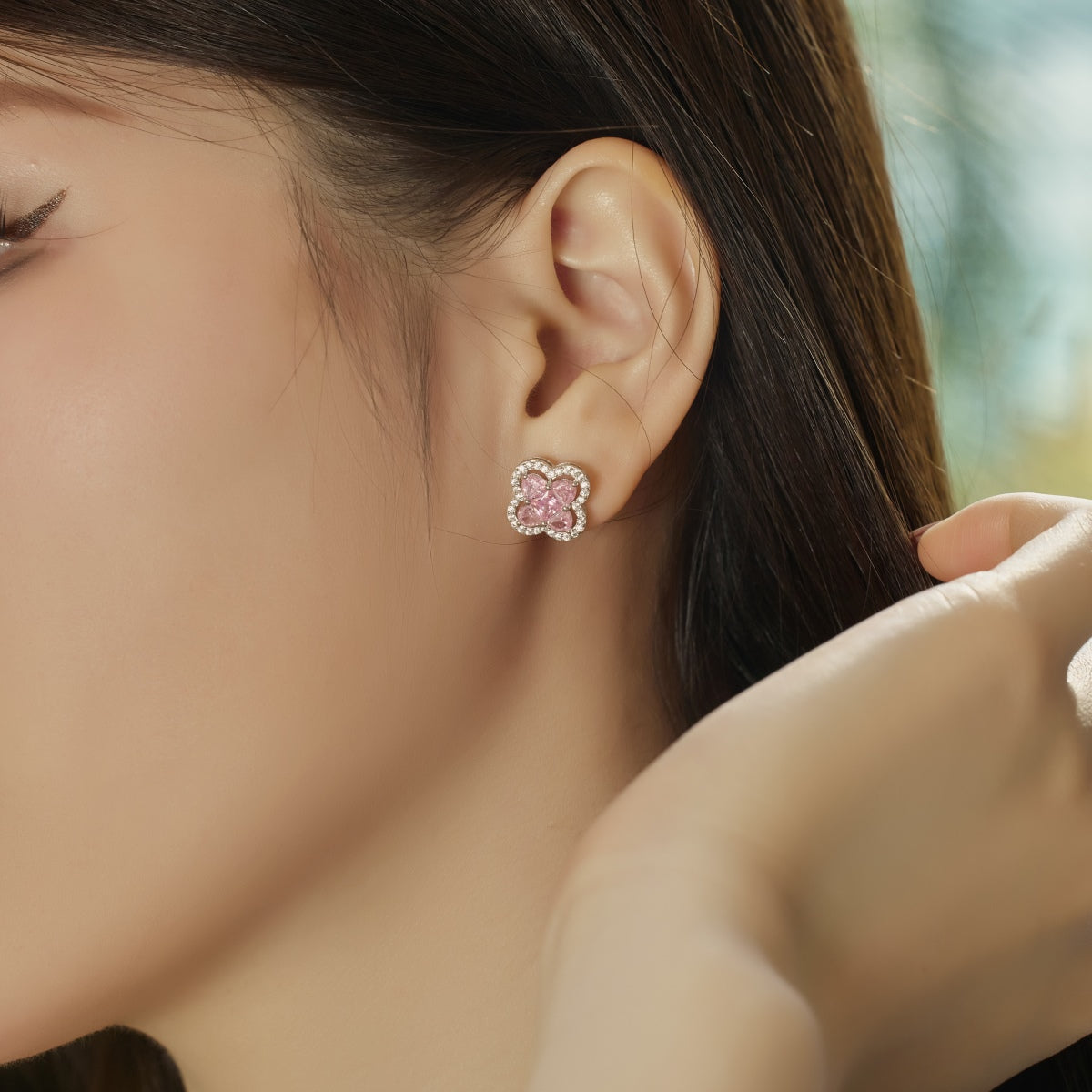 [Sparkling Aurora]Lucky Four-Leaf Clover Exquisite Earrings