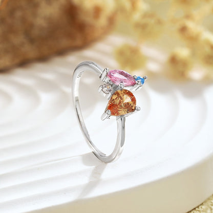 [Sparkling Aurora]Radiant Colorful Multi Cut Daily Ring