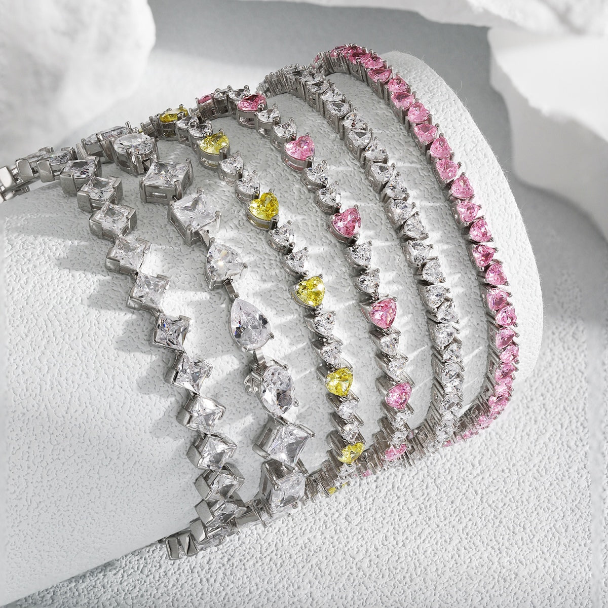 [Sparkling Aurora]Unique Exquisite Multi Cut Daily Bracelet