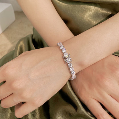 [Sparkling Aurora]0.75 Carat Dazzling Round Cut Wedding Bracelet