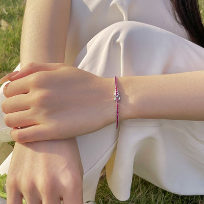 [Sparkling Aurora]Radiant Colorful Round Cut Party Bracelet