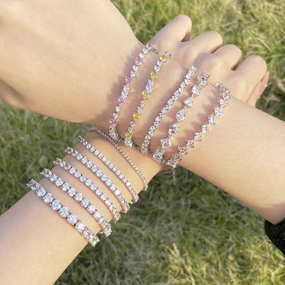 [Sparkling Aurora]Luxurious Ornate Round Cut Tennis Bracelet