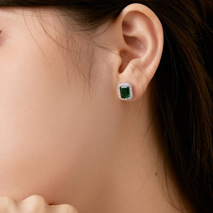 [Sparkling Aurora]Luxurious Dainty Emerald Cut Banquet Earrings