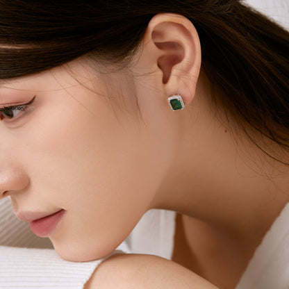 [Sparkling Aurora]Luxurious Dainty Emerald Cut Banquet Earrings