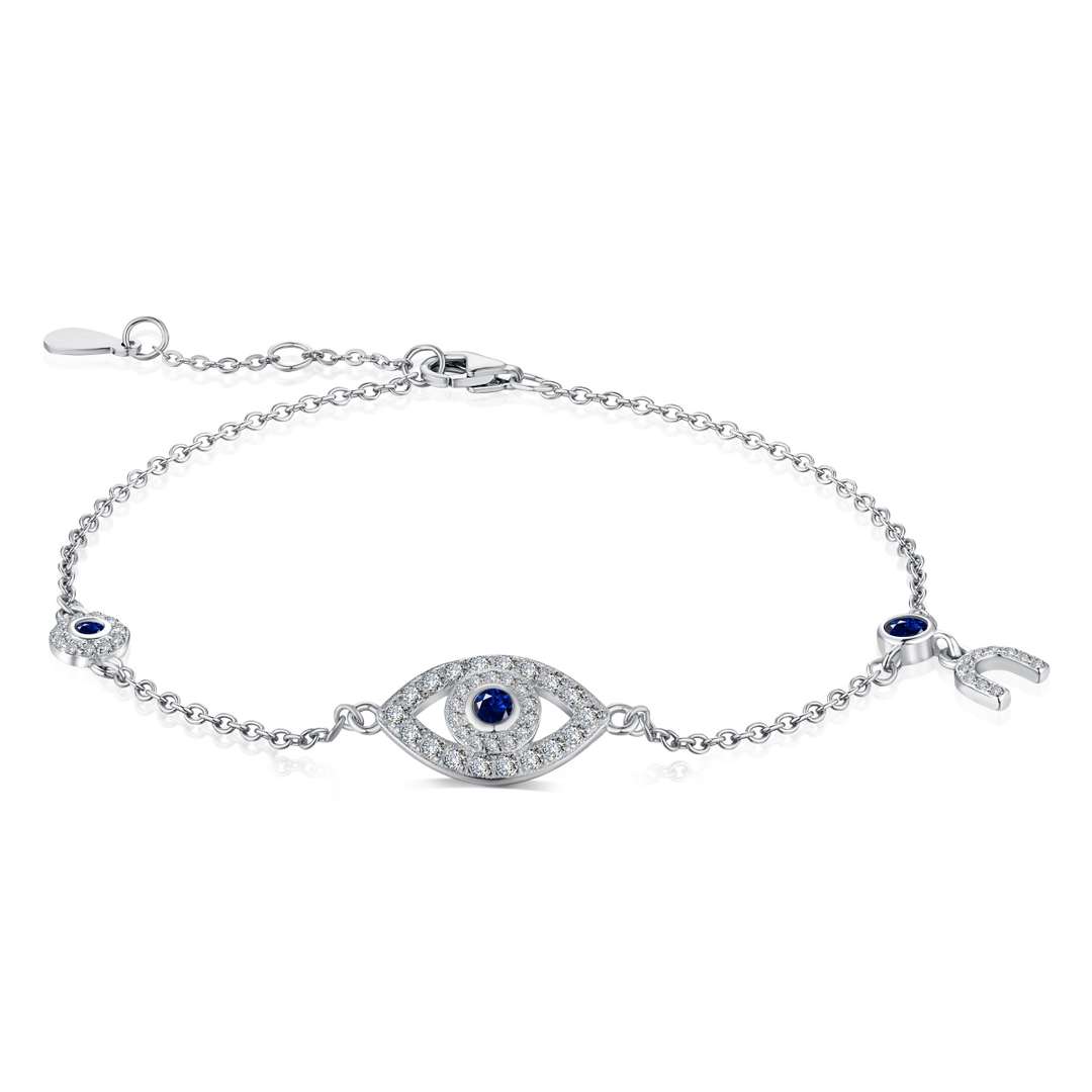 [Sparkling Aurora]Dainty Eye Shape Necklace