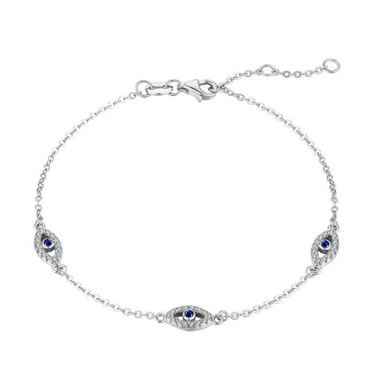 [Sparkling Aurora]Evil Eye Shape Pendent Necklace