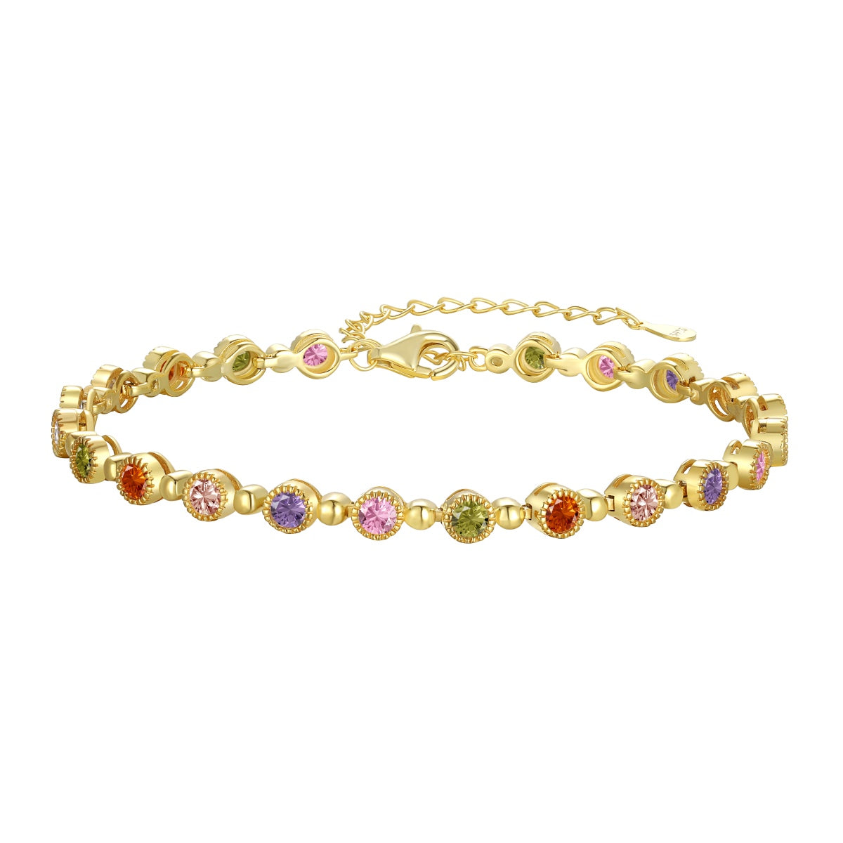 [Sparkling Aurora]Sparkling Exquisite Round Cut Party Bracelet