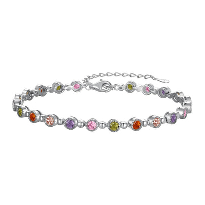 [Sparkling Aurora]Sparkling Exquisite Round Cut Party Bracelet