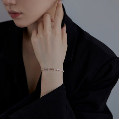 [Sparkling Aurora]Sparkling Exquisite Round Cut Party Bracelet