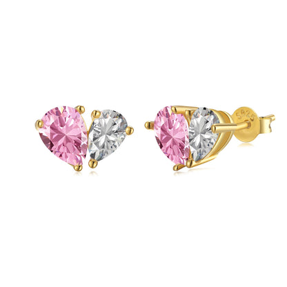 [Sparkling Aurora]Dazzling Elegant Heart Cut Lover Earrings