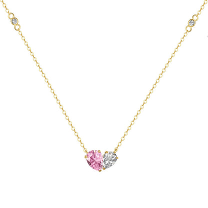 [Sparkling Aurora]Unique Heart Shape Necklace