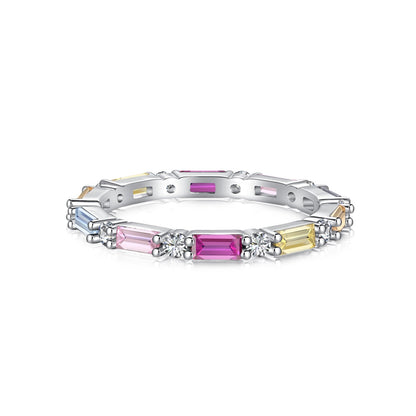 [Sparkling Aurora]Lively In Shades Elegant Radiant Cut Daily Ring