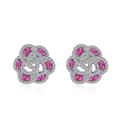 [Sparkling Aurora]Exquisite Flower Shape Daily Earrings