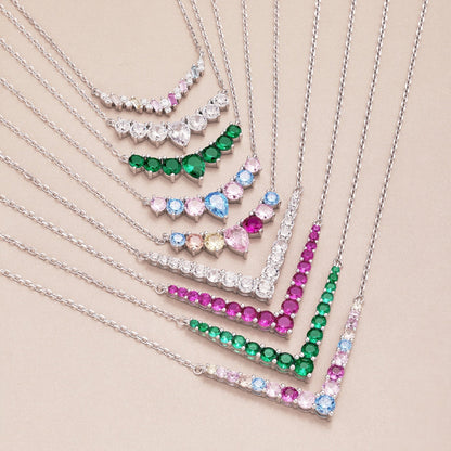 [Sparkling Aurora]Dazzling Rainbow Necklace