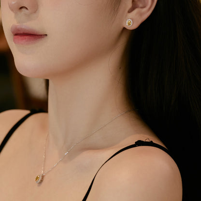 [Sparkling Aurora]Delicate Unique Oval Cut Daily Earrings