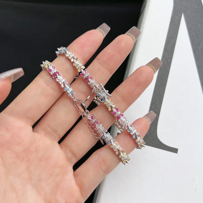 [Sparkling Aurora]Radiant Colorful Emerald Cut Party Bracelet