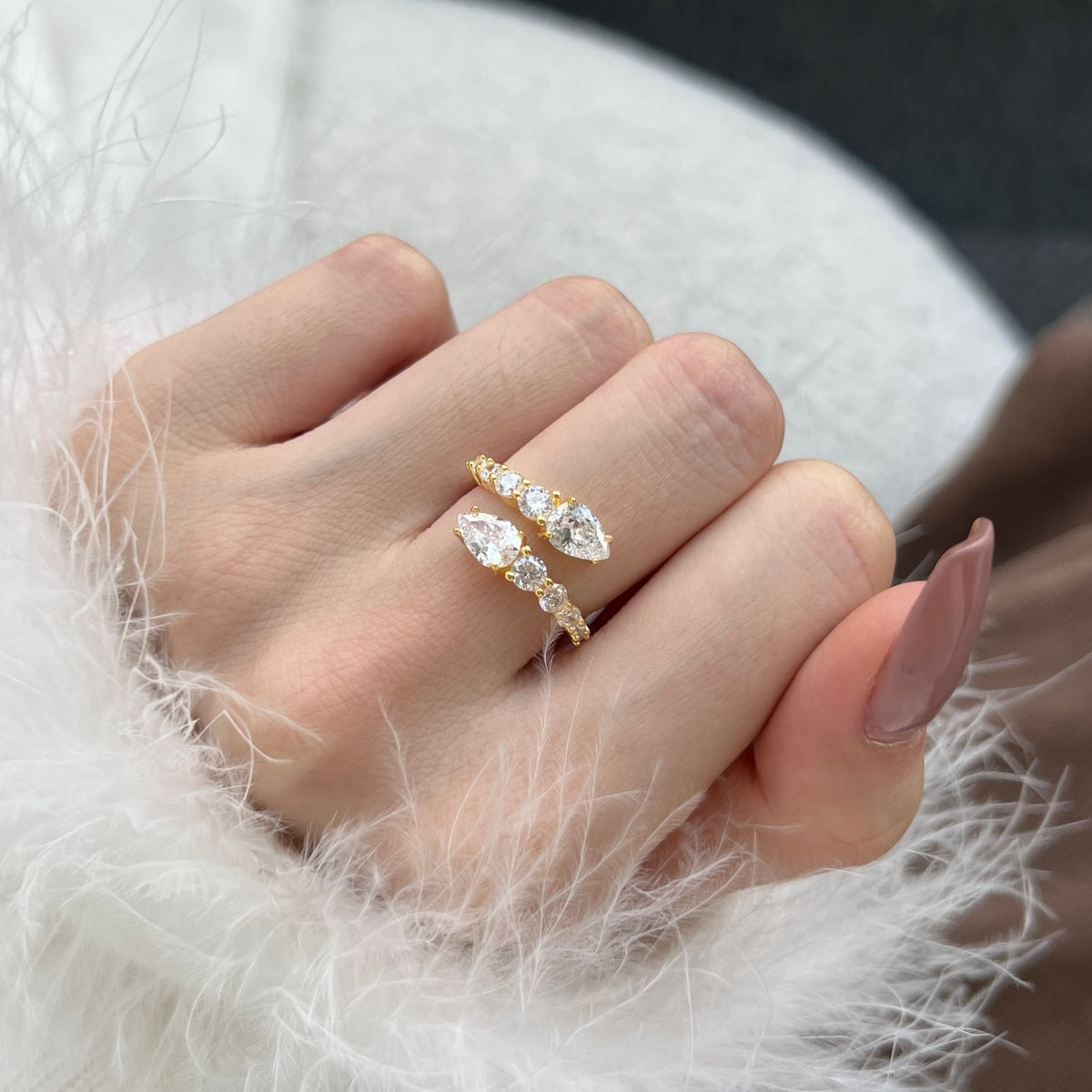 [Sparkling Aurora]Delicate Lively Snake Shape Daily Ring