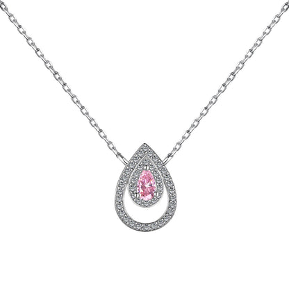 [Sparkling Aurora]Sparkling Pear Cut Necklace