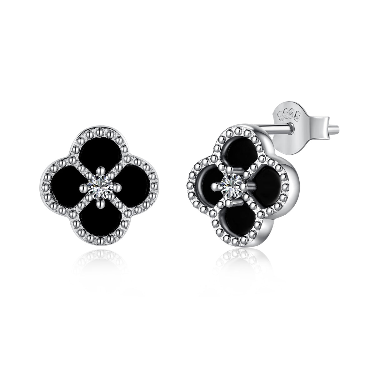 [Sparkling Aurora]Four-Leaf Clover Flower Shape Exquisite Earrings