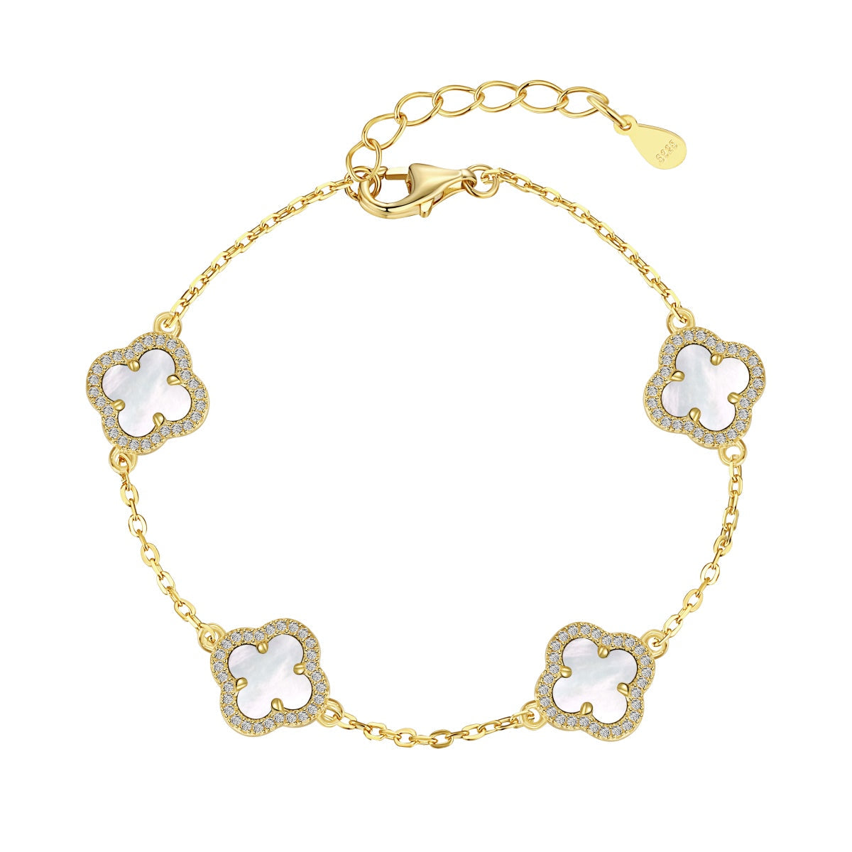 [Sparkling Aurora]Four-Leaf Clover Exquisite Bracelet