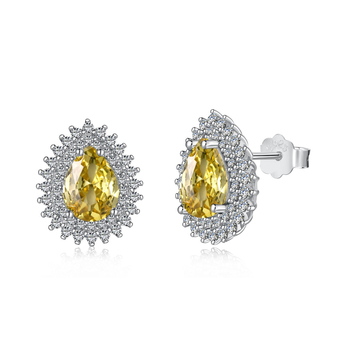 [Sparkling Aurora]Delicate Gorgeous Pear Cut Daily Earrings