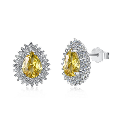 [Sparkling Aurora]Delicate Gorgeous Pear Cut Daily Earrings