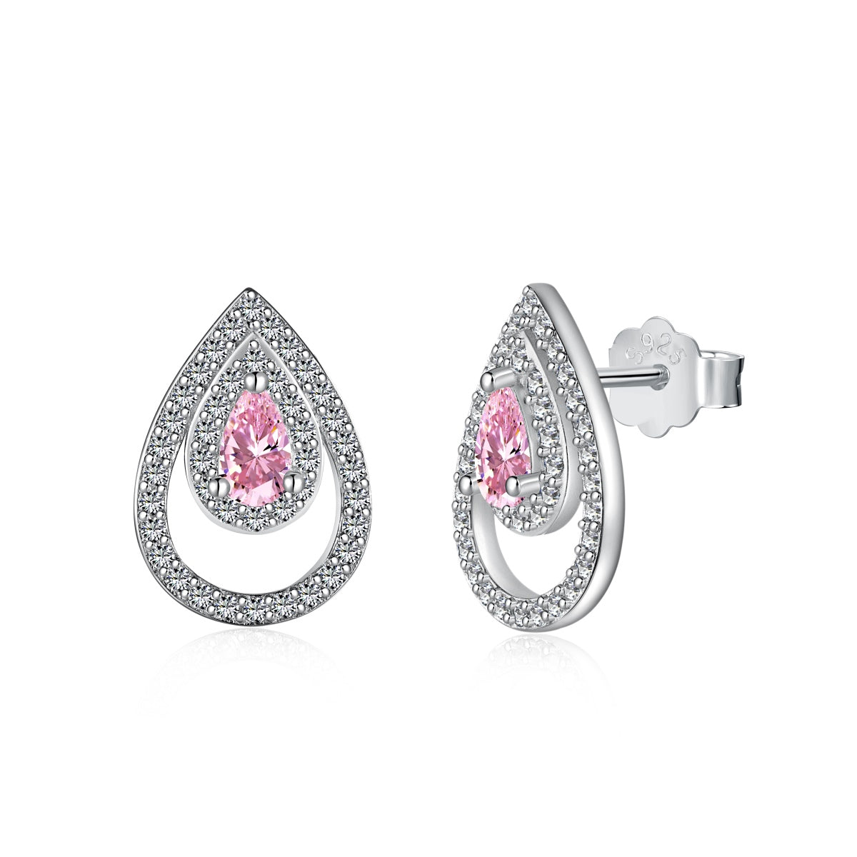 [Sparkling Aurora]Sparkling Delicate Water Drop Shape Daily Earrings