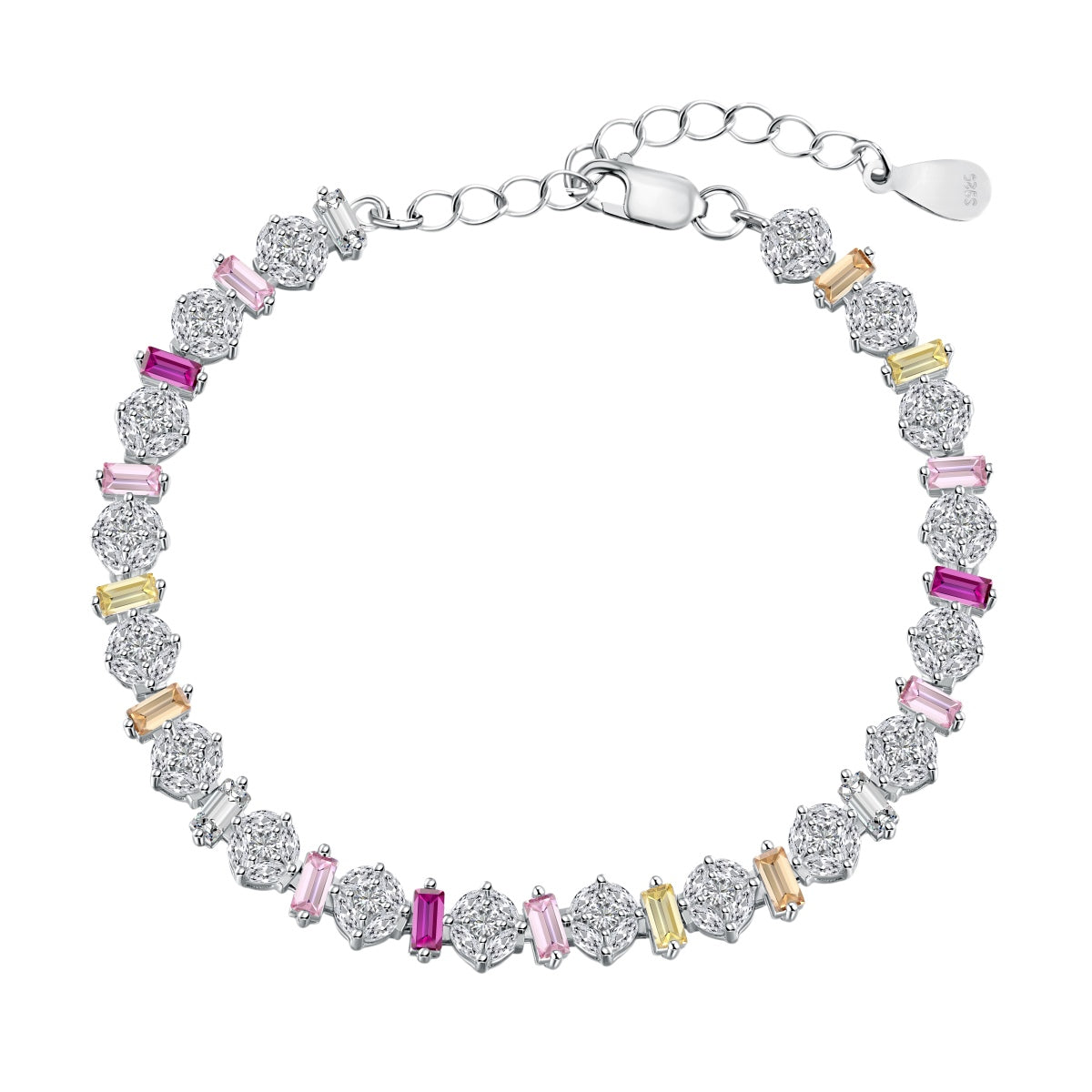 [Sparkling Aurora]Radiant Colorful Round Shape Daily Bracelet