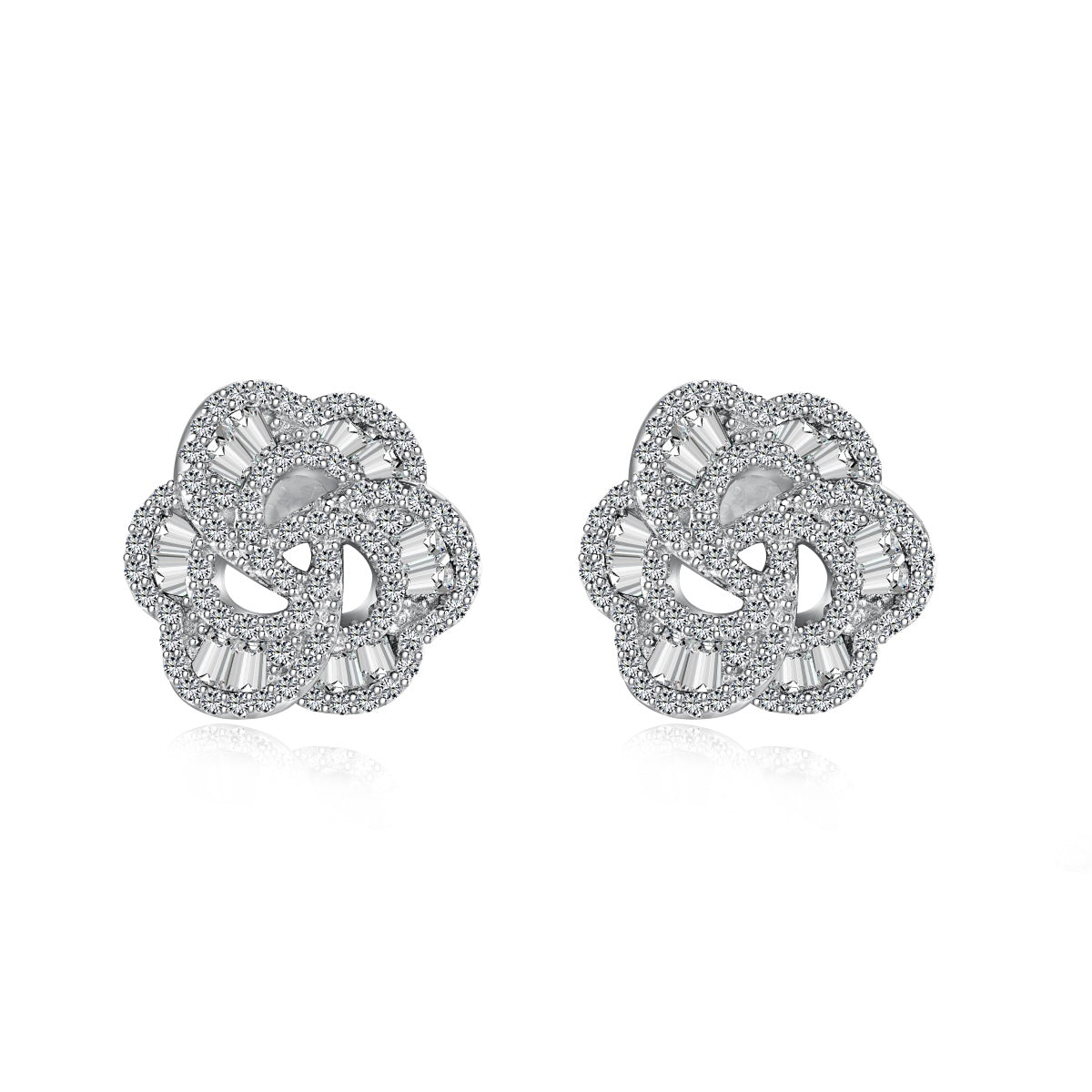 [Sparkling Aurora]Exquisite Flower Shape Daily Earrings