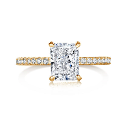 [Sparkling Aurora]2.0 Carat Dazzling Sparkling Radiant Cut Party Ring