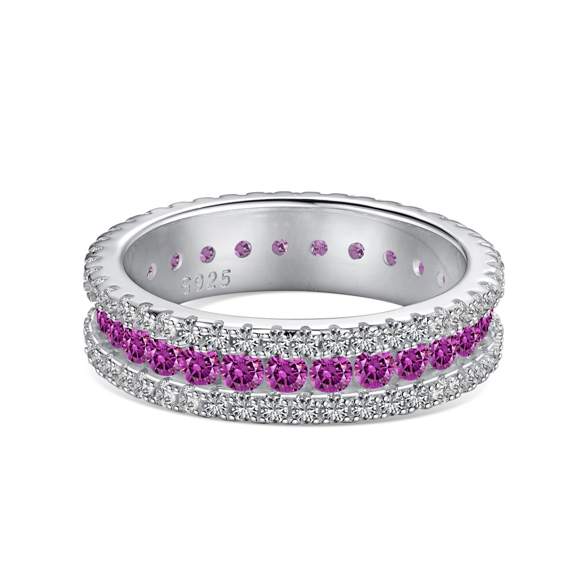 [Sparkling Aurora]Delicate Colorful Round Cut Daily Ring