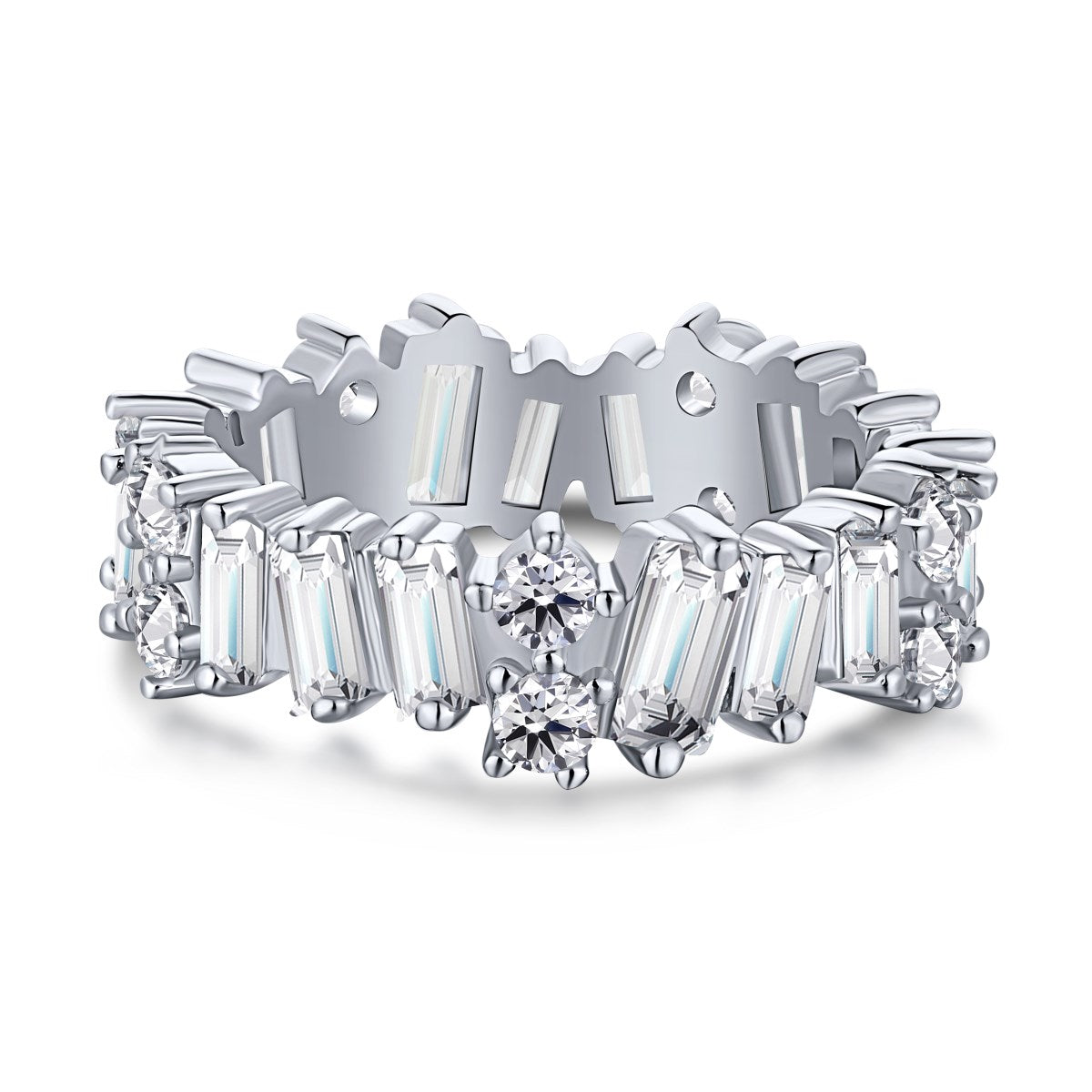 [Sparkling Aurora]Delicate Multi Shape Tennis Ring